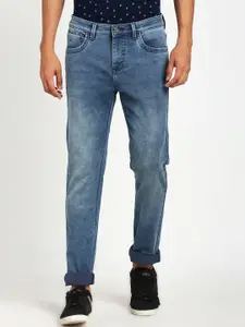 Turtle Men Narrow Tapered Fit Heavy Fade Stretchable Jeans