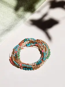 Accessorize Women Set Of 10 Beaded Bracelets