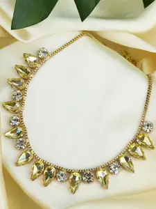 Accessorize Gold-Plated Crystal Studded Necklace