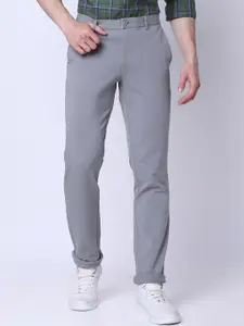 J Hampstead Men Slim Fit Cotton Trousers