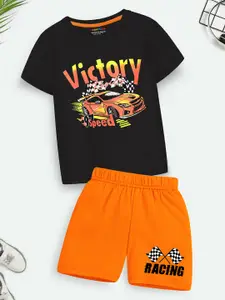 Trampoline Boys Printed T-shirt with Shorts