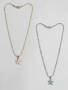 EL REGALO Girls Set Of 2 Necklace