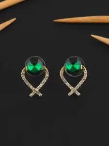 E2O Gold-Plated Contemporary Studs Earrings