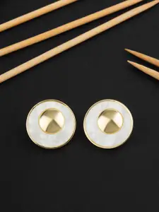 E2O Gold-Plated Circular Studs Earrings