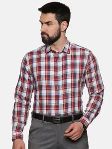 DON VINO  Tartan Checked Long Sleeves Spread Collar Cotton Casual Shirt