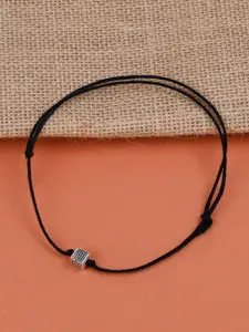 Silver Shine Silver-Plated Thread Anklet