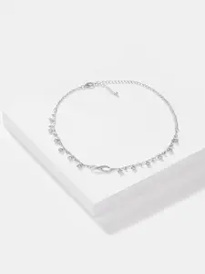 SHAYA 925 Silver Rhodium-Plated Cubic Zirconia Necklace
