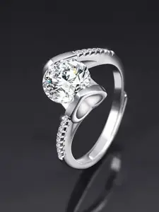 MYKI Silver-Plated Adjustable Finger Ring