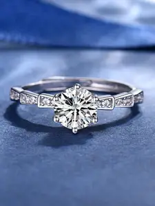 MYKI Silver-Plated Adjustable Finger Ring