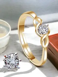 MYKI Gold-Plated Adjustable Finger Ring