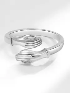 MYKI Silver-Plated Adjustable Finger Ring