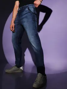 Campus Sutra Men Blue Smart Clean Look Light Fade Cotton Jeans