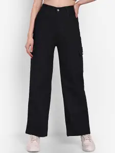 Next One Women Smart Wide Leg High-Rise Stretchable Cargos