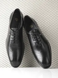 House of Pataudi Men Perforated Formal Oxfords