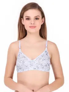 Piylu Pack Of 3 Floral Printed Cotton Bra Full Coverage SuperCotton-CB3