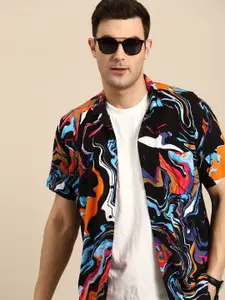 DENNISON Abstract Block Printed Casual Shirt