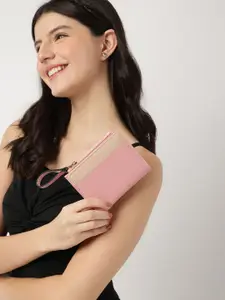 Fastrack Girls Colourblocked Zip Detail Two Fold Wallet