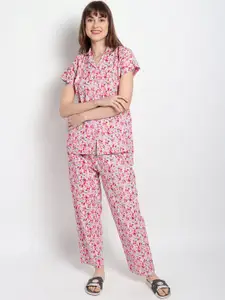 Noty Floral Printed Night suit