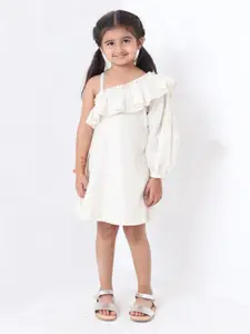 Jilmil Off Girls White Peplum Dress