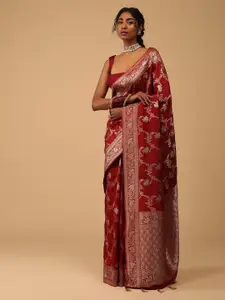 KALKI Fashion Floral Woven Design Zari Saree