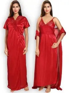 Noty Satin Maxi Nightdress Comes With Robe