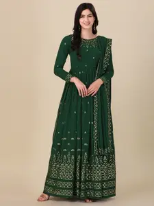 Ethnic Yard Embroidered Semi-Stitched Dress Material