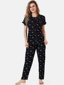 Be You Abstract Printed Night Suit