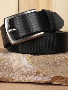 Roadster Men Black Tang Closure Leather Formal Belt