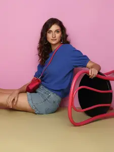 Vero Moda Round Neck Puff Sleeves Blouson Top