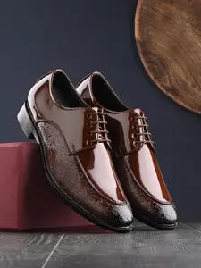 INVICTUS Men Pointed Toe Leather Formal Derbys