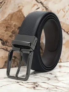 CRUSSET Men Textured Reversible Formal Belt