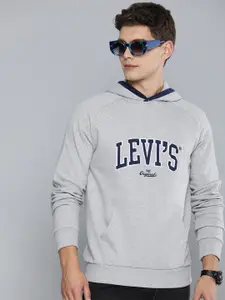Levis Brand Logo Embroidered Pure Cotton Hooded Sweatshirt