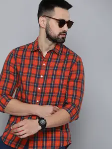 Levis Pure Cotton Slim Fit Tartan Checked Full Sleeves Casual Shirt