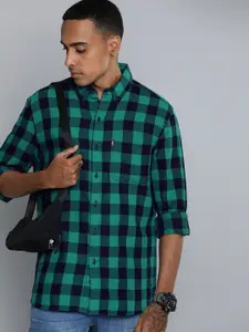 Levis Pure Cotton Slim Fit Buffalo Checked Casual Shirt