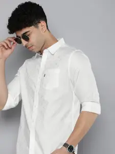 Levis Self Design Slim Fit Pure Cotton Casual Shirt