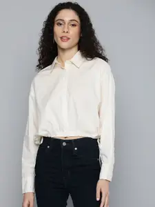 Levis Pure Cotton Cropped Casual Shirt