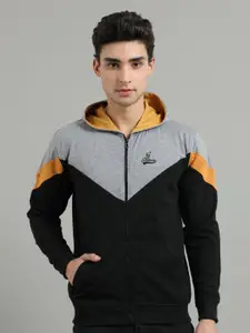 STELLERS Colourblocked Full Sleeve Hooded Sweatshirt