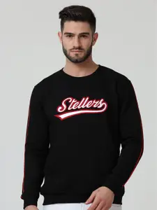 STELLERS Typography Print Full Sleeve Crew Neck Sweatshirt