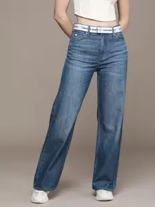 Calvin Klein Jeans Women Wide Leg High-Rise Heavy Fade Jeans