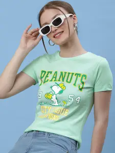 Free Authority Peanuts Printed Cotton T-Shirt