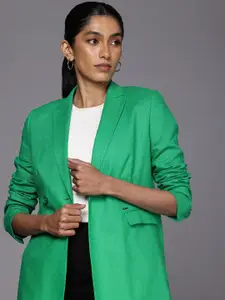 Allen Solly Woman Peaked Lapel Double-Breasted Formal Blazers