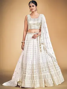 ODETTE Embellished Sequinned Ready To Wear Lehenga & Blouse With Dupatta