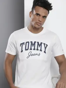 Tommy Hilfiger Brand Logo Printed Pure Cotton Applique T-shirt