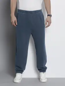 Tommy Hilfiger Men Solid Mid-Rise Pure Cotton Regular Fit Track Pants