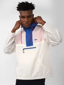 Reebok Colourblocked Fitness TS LTWT Woven Anorak Hooded Jacket