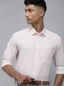 Park Avenue Geometric Printed Pure Cotton Formal Shirt