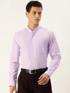 Peter England Slim Fit Band Collar Full Sleeves Formal Shirt