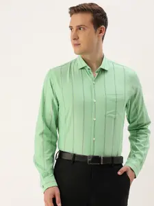 Peter England Slim Fit Striped Formal Shirt