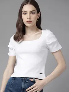 Roadster Women Solid Slim Fit T-shirt