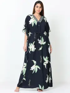 9shines Label Floral Printed Maxi Nightdress